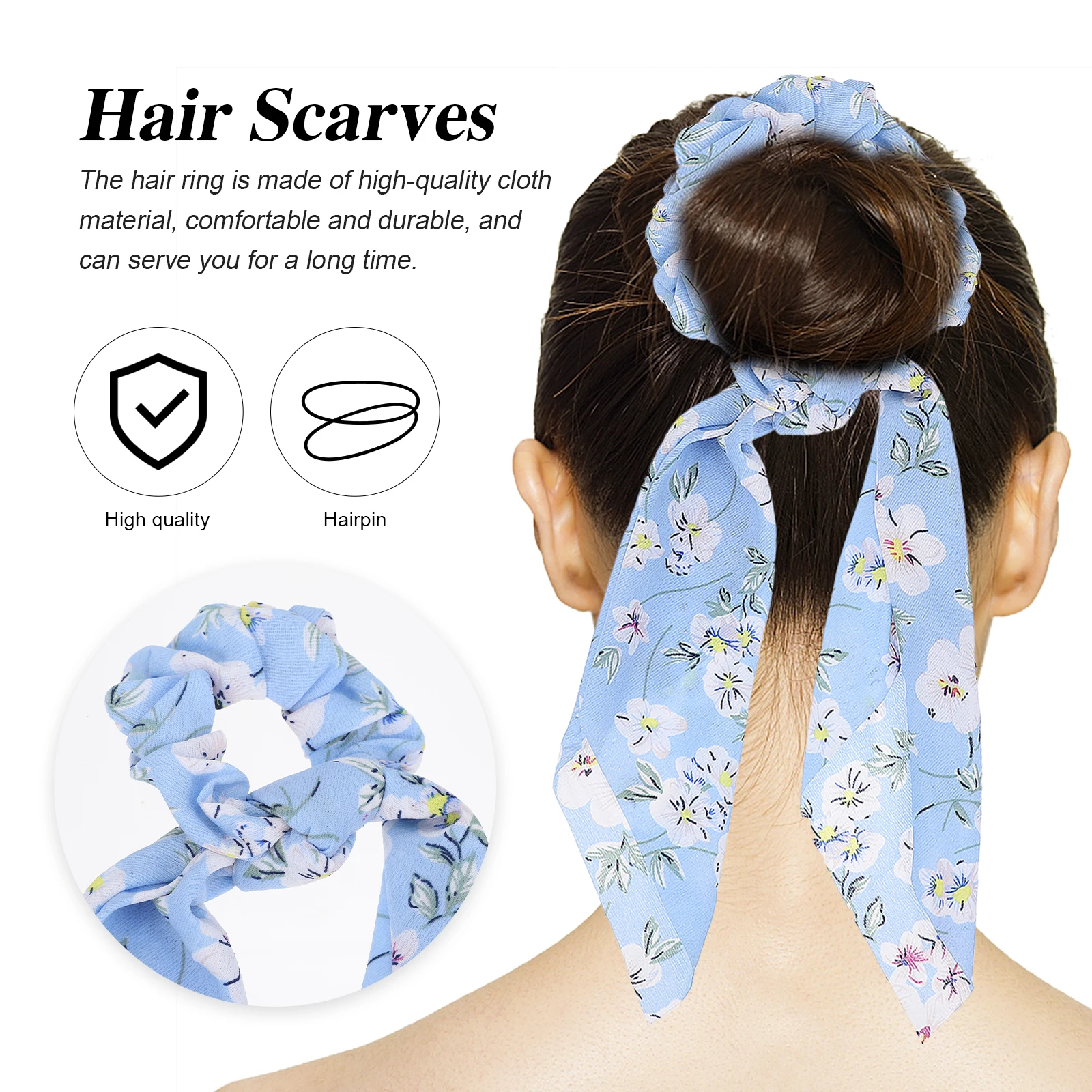 2 pcs Ribbon Tie Cloth Ring Long Elastic Scrunchies Fashion Accessories for Women Fabric Headwear Soft Durable Lightweight Wrist
2 pcs Ribbon Tie Cloth Ring Long Elastic Scrunchies Fashion Accessories for Women Fabric Headwear Soft Durable Lightweight Wrist