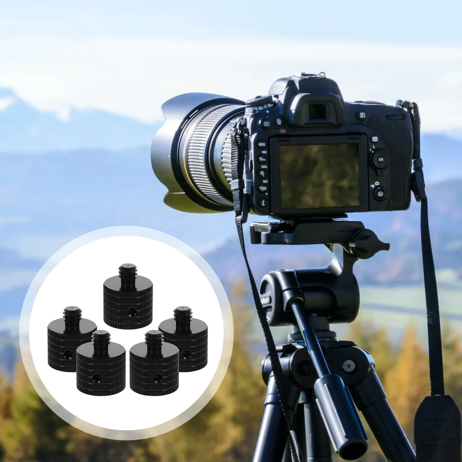 5pcs Camera Screw Adapter Aluminum Alloy 1/4 to 3/8 Threaded Mount Converter for Tripod Mic Stand Photography Equipment
5pcs Camera Screw Adapter Aluminum Alloy 1/4 to 3/8 Threaded Mount Converter for Tripod Mic Stand Photography Equipment