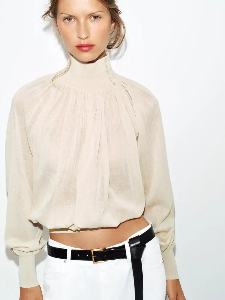 Elegant Long Sleeve Knitted Shirt Spring New Arrival Women's Fashion Draping Quality Simple Stitching Casual Chic Style
Elegant Long Sleeve Knitted Shirt Spring New Arrival Women's Fashion Draping Quality Simple Stitching Casual Chic Style