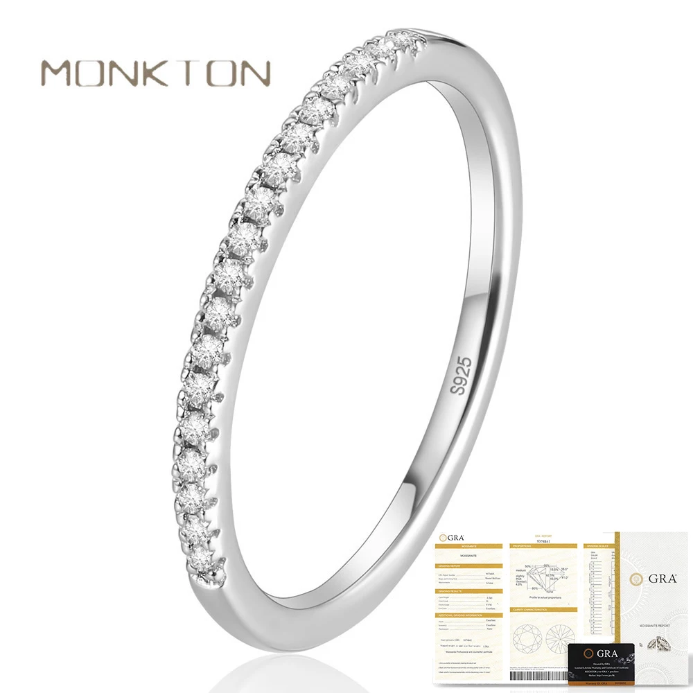 Monkton 1.1MM Moissanite Ring for Women Sparkling 925 Silver Half Ring Moissanite Wedding Engagement Ring Fine Jewelry кольцо
Monkton 1.1MM Moissanite Ring for Women Sparkling 925 Silver Half Ring Moissanite Wedding Engagement Ring Fine Jewelry кольцо