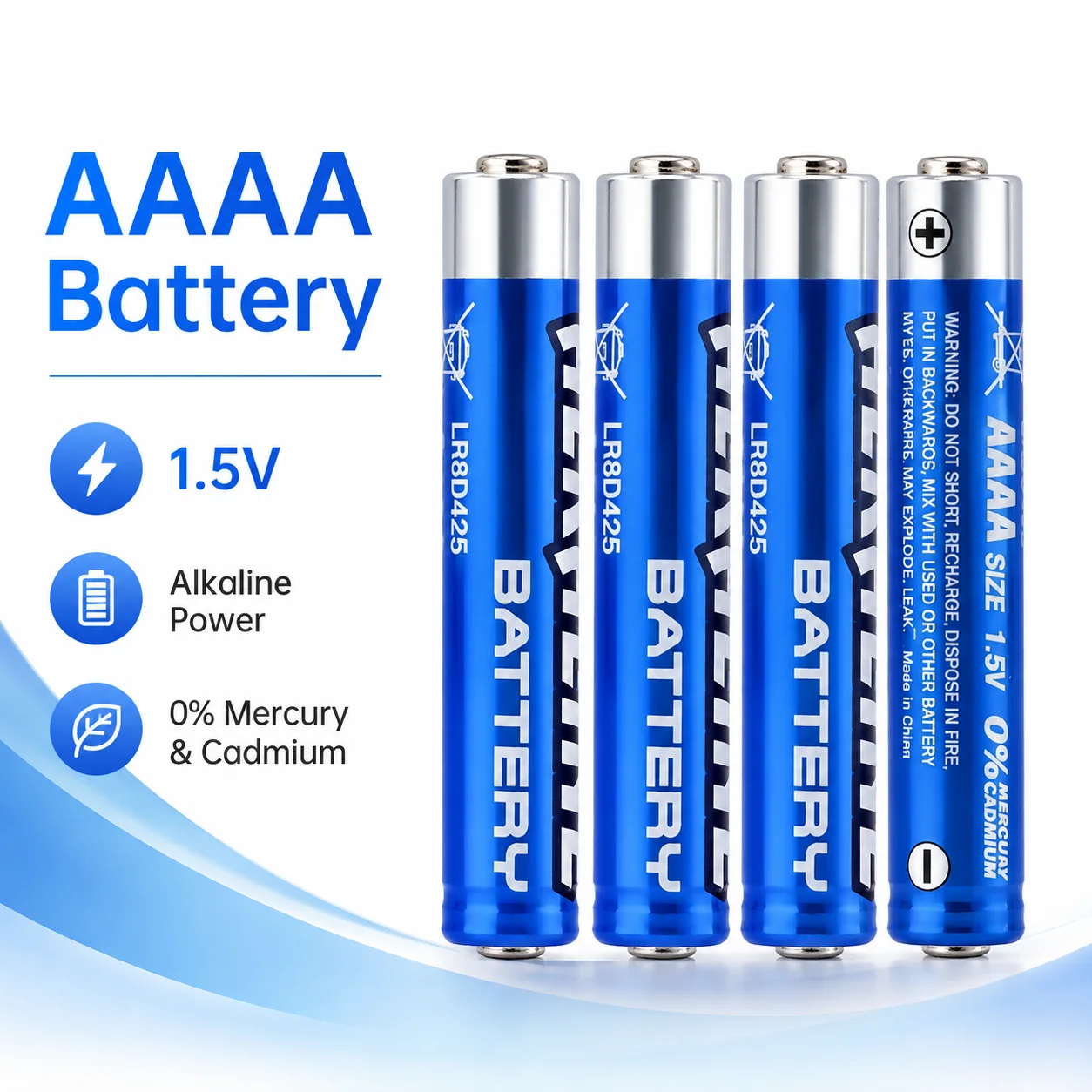 Long Lasting 1.5V AAAA LR8D425 Alkaline Battery for Stylus Laser Pen Glucose Meter Mini Electronic Toys
Long Lasting 1.5V AAAA LR8D425 Alkaline Battery for Stylus Laser Pen Glucose Meter Mini Electronic Toys