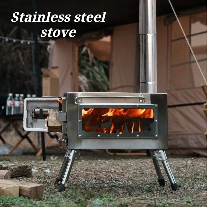 Portable Folding Firewood Stove Stainless Steel Heating Furnace Household Burner Camping Stove Outdoor Fire Wood Heater
Portable Folding Firewood Stove Stainless Steel Heating Furnace Household Burner Camping Stove Outdoor Fire Wood Heater
