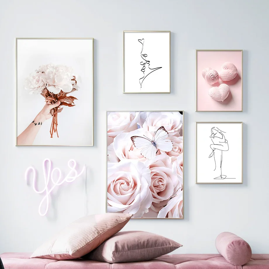 Pink Rose Butterfly Flower Swan Line Art Wall Art Canvas Painting Nordic Posters And Prints Wall Pictures For Living Room Decor
Pink Rose Butterfly Flower Swan Line Art Wall Art Canvas Painting Nordic Posters And Prints Wall Pictures For Living Room Decor