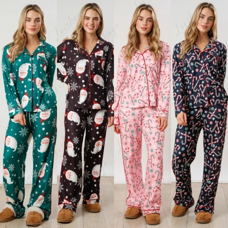 Autumn/Winter New Style European Women's Fashion Christmas Print Casual Set - Long Sleeve Pants and Nightgown
Autumn/Winter New Style European Women's Fashion Christmas Print Casual Set - Long Sleeve Pants and Nightgown