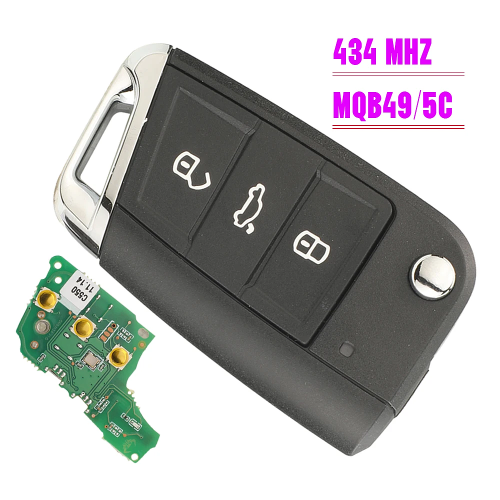 jingyuqin 434MHz Remote Car Key MQB49/5C Chip Fob Control For VW Volkswagen Golf Polo T-CROSS 2017-2021 Skoda Seat
jingyuqin 434MHz Remote Car Key MQB49/5C Chip Fob Control For VW Volkswagen Golf Polo T-CROSS 2017-2021 Skoda Seat