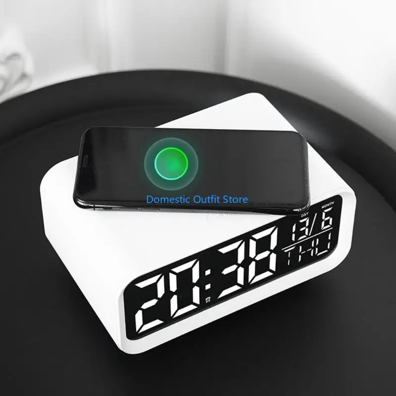 Multifunctional LED Nightstands Clock with Wireless Charging and Night Light Dimmable Digital Alarm Clock for Home Use 68TC
Multifunctional LED Nightstands Clock with Wireless Charging and Night Light Dimmable Digital Alarm Clock for Home Use 68TC