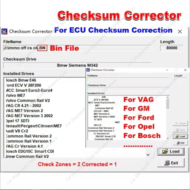 Программное обеспечение и инструмент для проверки и коррекции ЭБУ, а также работы с BIN-файлами - совместимость с MPPS KT200, поддержка Windows
Программное обеспечение и инструмент для проверки и коррекции ЭБУ, а также работы с BIN-файлами - совместимость с MPPS KT200, поддержка Windows