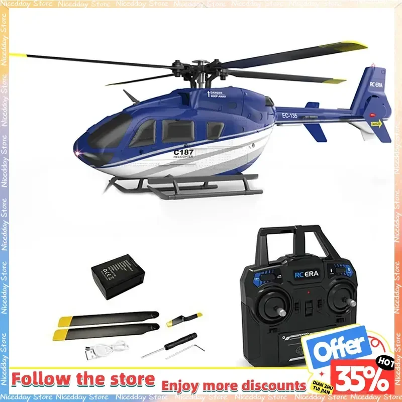 RC ERA C187 EC135 Scaled 4CH RC Helicopter Gyroscope Stabilization Altitude Hold 2.4G Remote Control Aircraft Model
RC ERA C187 EC135 Scaled 4CH RC Helicopter Gyroscope Stabilization Altitude Hold 2.4G Remote Control Aircraft Model