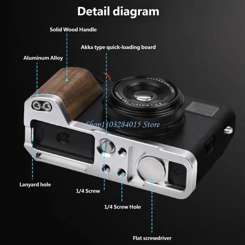 R6FF Aluminum L Shaped Camera Bracket for X100VI Handgrip Ergonomic Handle 1/4Inch Tripod Mount Hole for Flexibility
R6FF Aluminum L Shaped Camera Bracket for X100VI Handgrip Ergonomic Handle 1/4Inch Tripod Mount Hole for Flexibility