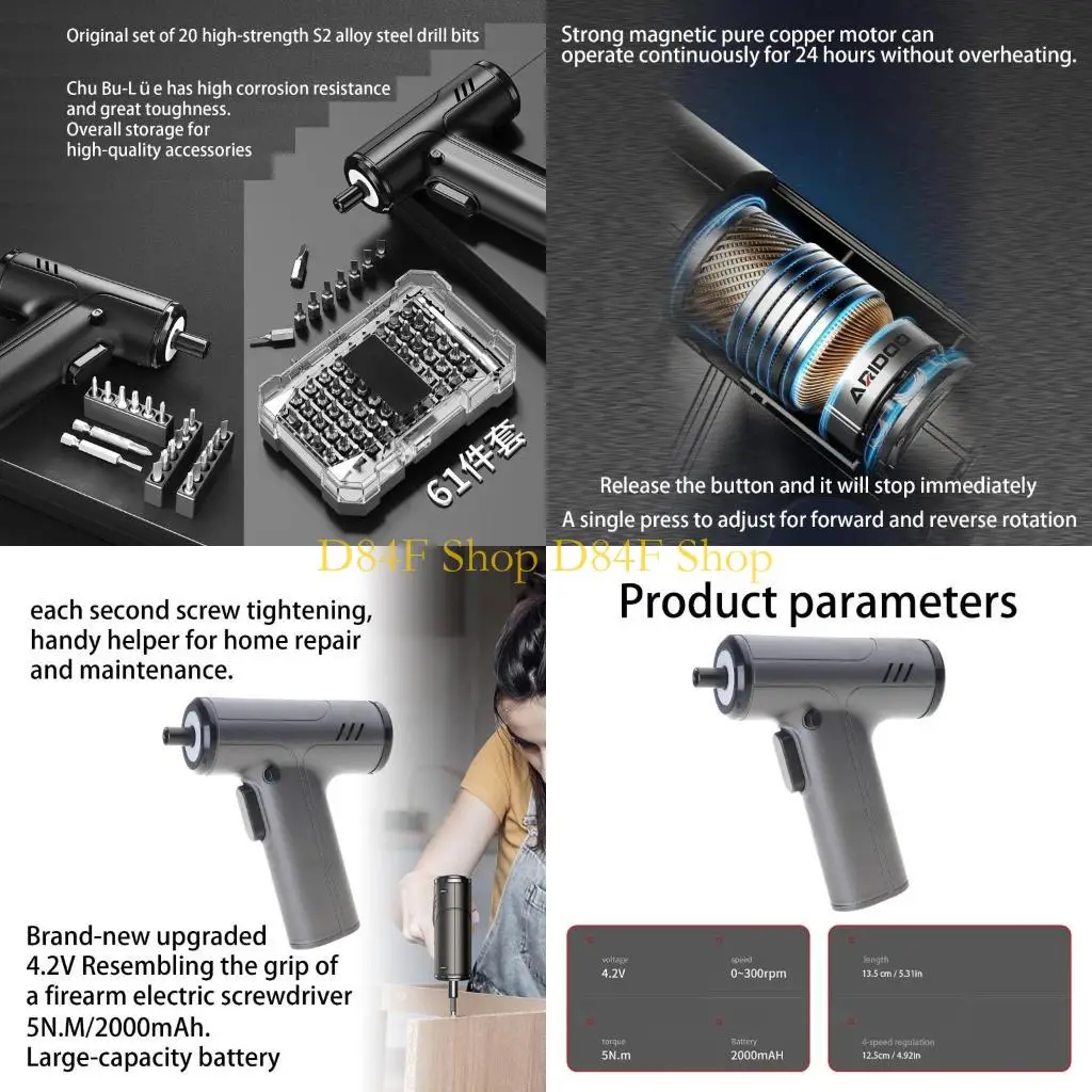 D84F Reliable Hand Electric Drill Tool Set Designed For Construction And Assembly
D84F Reliable Hand Electric Drill Tool Set Designed For Construction And Assembly