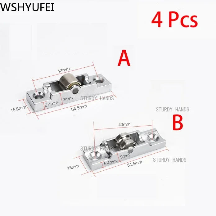 4pcs/set Sliding doors and Window Rollers Zinc alloy single wheel pulley sliding Rail door Accessories Furniture Hardware
4pcs/set Sliding doors and Window Rollers Zinc alloy single wheel pulley sliding Rail door Accessories Furniture Hardware