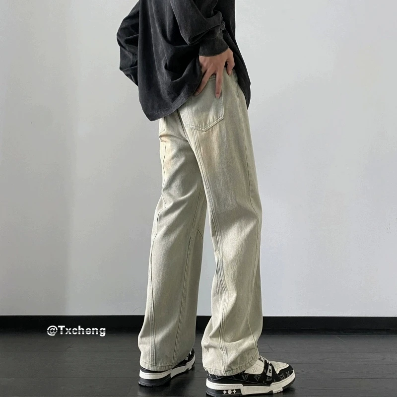 American Sle Oversize Straight Leg Jeans Men's Vintage Wear Resistant Long Pants Spring Autumn Loose Fit Jeans
American Sle Oversize Straight Leg Jeans Men's Vintage Wear Resistant Long Pants Spring Autumn Loose Fit Jeans