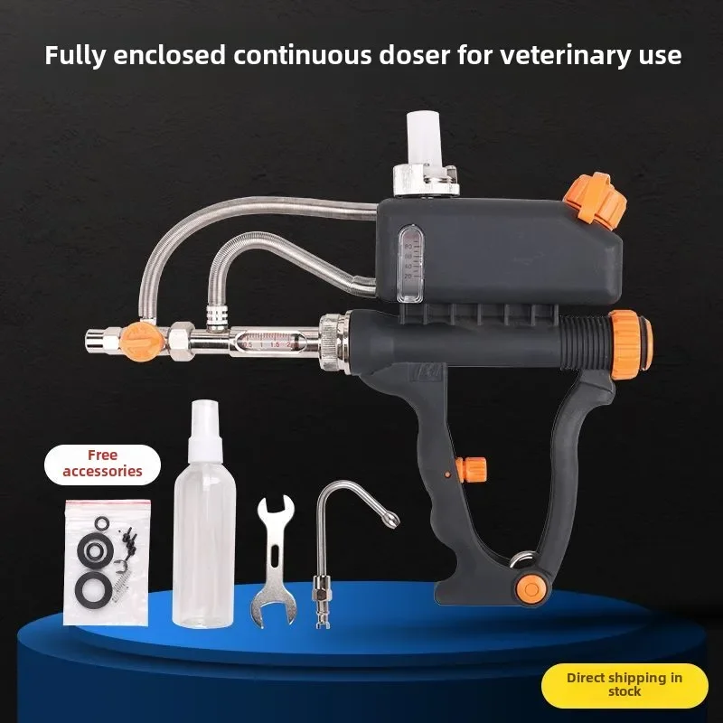 Fully Enclosed Cattle And Sheep Brucellosis Dispenser Multifunctional Injection Dispensing Gun Veterinary Syringe 2ml Adjustable
Fully Enclosed Cattle And Sheep Brucellosis Dispenser Multifunctional Injection Dispensing Gun Veterinary Syringe 2ml Adjustable