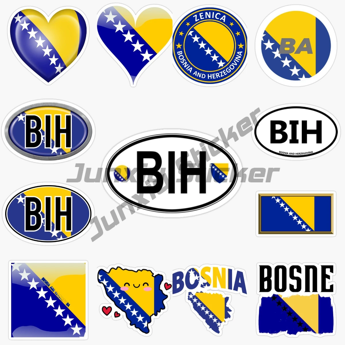 BIH Bosnia and Herzegovina Flag Creative PVC Self-adhesive Accessories Sticker Decorate Wall Window Car Van Truck Bicycle Helmet
BIH Bosnia and Herzegovina Flag Creative PVC Self-adhesive Accessories Sticker Decorate Wall Window Car Van Truck Bicycle Helmet