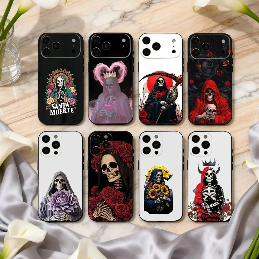 S-Santa M-Muerte P-print Phone Case For iPhone 17,16,15,14,13,12,11 Plus,Pro Max,XS,Soft Silicone Black Cover
S-Santa M-Muerte P-print Phone Case For iPhone 17,16,15,14,13,12,11 Plus,Pro Max,XS,Soft Silicone Black Cover