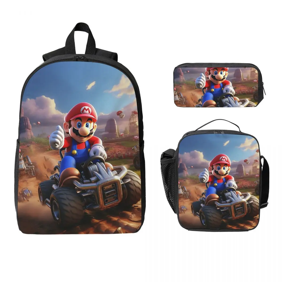 Super Mario Backpack Student Boys Girls BookBag School Bag Laptop Shoulder Bags 3ps Insulated Lunch Bag Pencil Case
Super Mario Backpack Student Boys Girls BookBag School Bag Laptop Shoulder Bags 3ps Insulated Lunch Bag Pencil Case