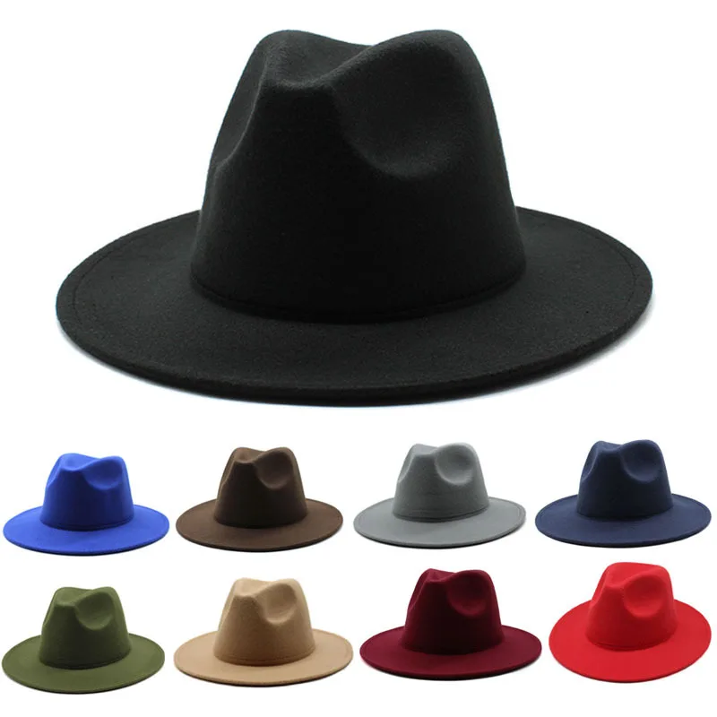 European And American Vintage Woolen Solid Color Big Brim Fedora Hat Outdoor Travel Leisure All Match Women S Warm Fedora Hat
European And American Vintage Woolen Solid Color Big Brim Fedora Hat Outdoor Travel Leisure All Match Women S Warm Fedora Hat