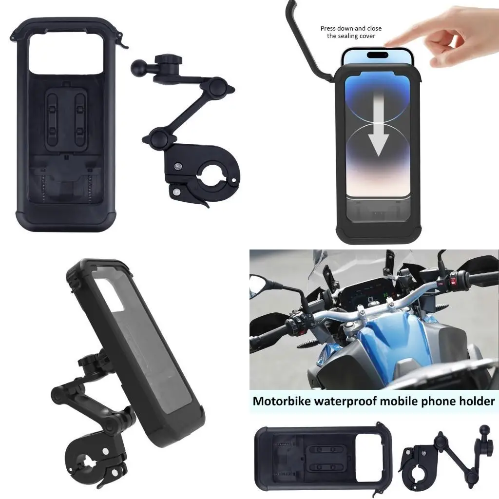 Y1UB Convenient Phone Holder Plastic Phone Mount Simple Install Phone Mount ABS Phone Holder Rainproof Phone Rack for Ride
Y1UB Convenient Phone Holder Plastic Phone Mount Simple Install Phone Mount ABS Phone Holder Rainproof Phone Rack for Ride