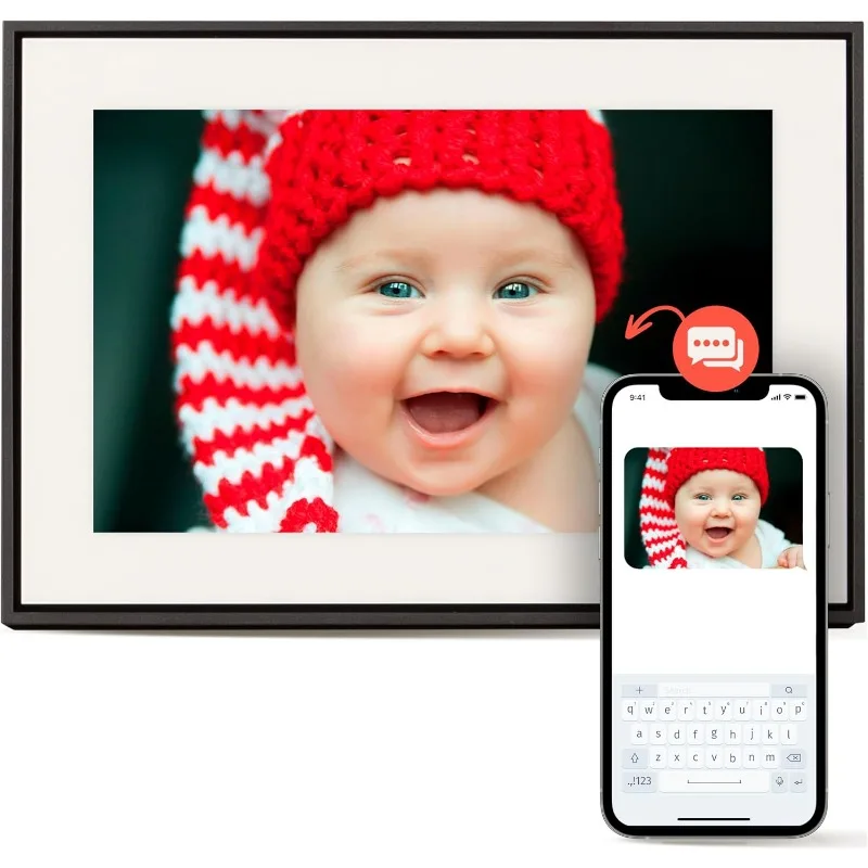 Wi-Fi Digital Picture Frame with Touch Screen, 10-Inch Display, The Only Frame to Offer Text Message Photos Direct to Frame
Wi-Fi Digital Picture Frame with Touch Screen, 10-Inch Display, The Only Frame to Offer Text Message Photos Direct to Frame