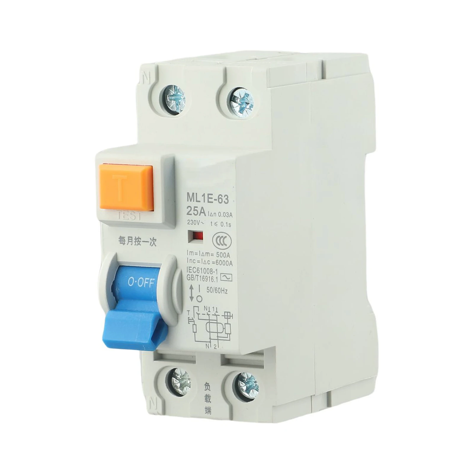 Air Switch Leakage Protector 1P+N 230V 25A/32A/40A/63A 6000A AC 220V Accessories Fire Insulation Household ML1E-63
Air Switch Leakage Protector 1P+N 230V 25A/32A/40A/63A 6000A AC 220V Accessories Fire Insulation Household ML1E-63