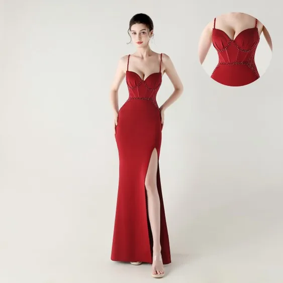 Elegant Evening Dress Women Mermaid Long Formal Gown Sleeveless Prom Party Banquet Dress Floor Length Special Occasion Gala
Elegant Evening Dress Women Mermaid Long Formal Gown Sleeveless Prom Party Banquet Dress Floor Length Special Occasion Gala