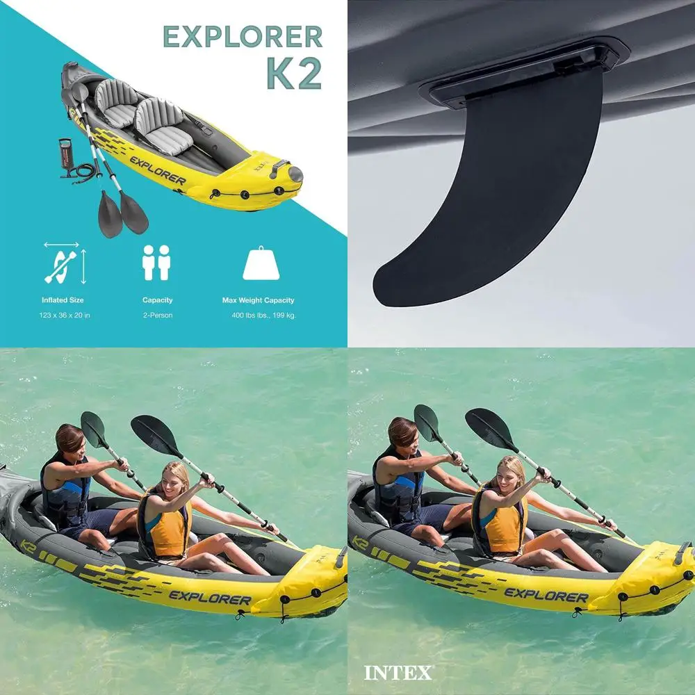 Premium 2-Person Inflatable Kayak Set: 86 Oars, High-Output Pump, 400 lbs Capacity, Adjustable Seats with Backrest
Premium 2-Person Inflatable Kayak Set: 86 Oars, High-Output Pump, 400 lbs Capacity, Adjustable Seats with Backrest