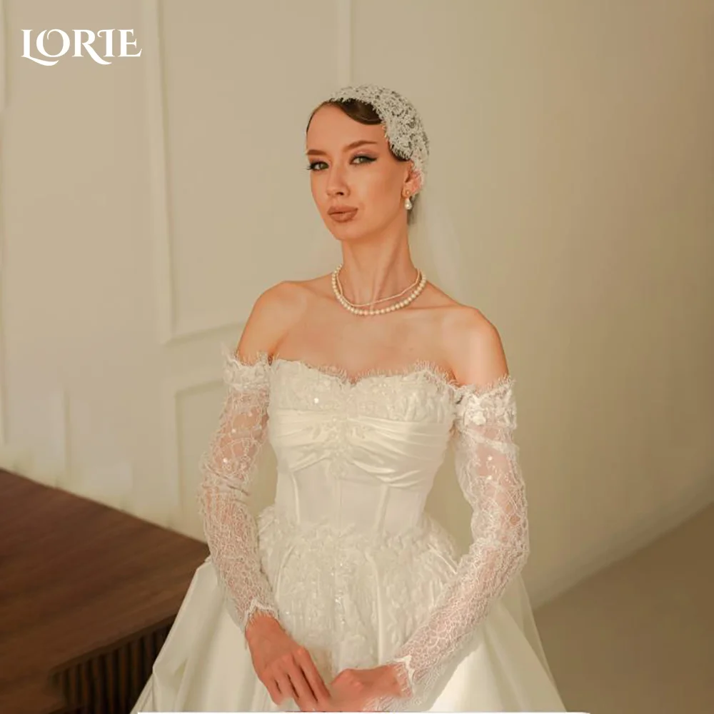 LORIE Lace Boho Wedding Dress Lace Appliques Tulle Backless Beach Wedding Gown Off Shoulder 3D Flowers Princess Bridal Dress
LORIE Lace Boho Wedding Dress Lace Appliques Tulle Backless Beach Wedding Gown Off Shoulder 3D Flowers Princess Bridal Dress