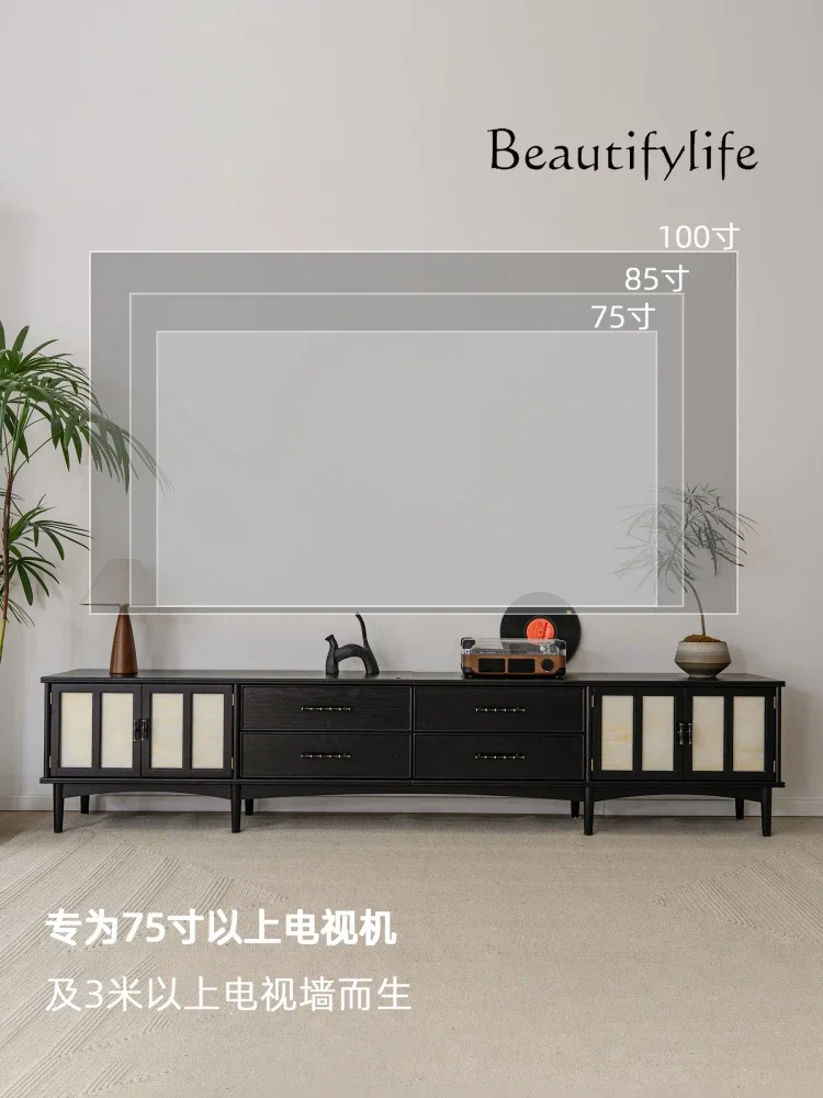 W Nordic Medieval TV Cabinet French Solid Wood Black Advanced Floor-to-ceiling Living Room Long TV Cabinet
W Nordic Medieval TV Cabinet French Solid Wood Black Advanced Floor-to-ceiling Living Room Long TV Cabinet