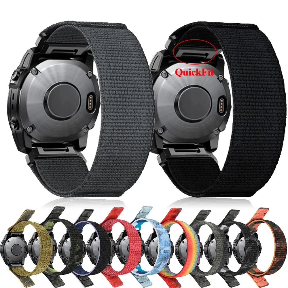 QuickFit 26mm Nylon Watch Straps For Garmin Fenix 7X 6X Pro 5X Plus MK1/2i Smartwatch Bands Loop Enduro 2 Tactix 7 Pro Bracelet
QuickFit 26mm Nylon Watch Straps For Garmin Fenix 7X 6X Pro 5X Plus MK1/2i Smartwatch Bands Loop Enduro 2 Tactix 7 Pro Bracelet