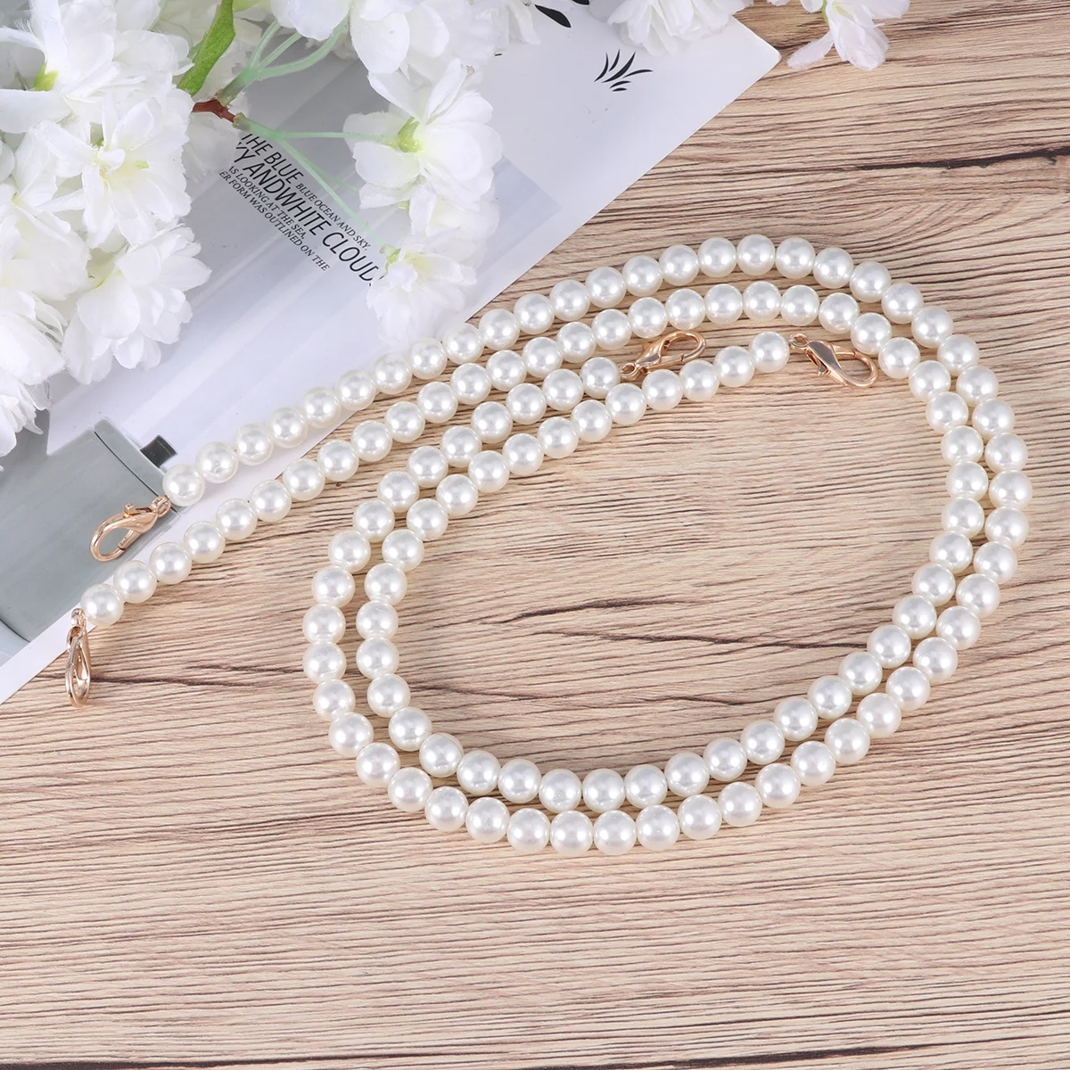 2Pcs Women's Bag Pearl Chain Handbag Accessories Exquisite Stylish Durable Practical Fine Workmanship Beautiful Appearance DIY
2Pcs Women's Bag Pearl Chain Handbag Accessories Exquisite Stylish Durable Practical Fine Workmanship Beautiful Appearance DIY