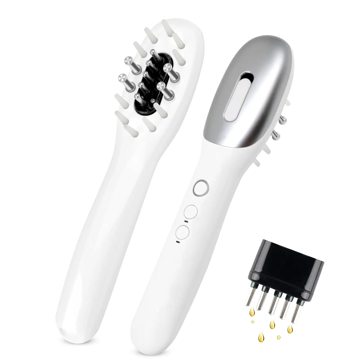 3 in 1 Hair Oil Applicator with Dispenser Portable Red Blue Light Hair Comb Electric Vibration Scalp Massager for Hair Growth
3 in 1 Hair Oil Applicator with Dispenser Portable Red Blue Light Hair Comb Electric Vibration Scalp Massager for Hair Growth