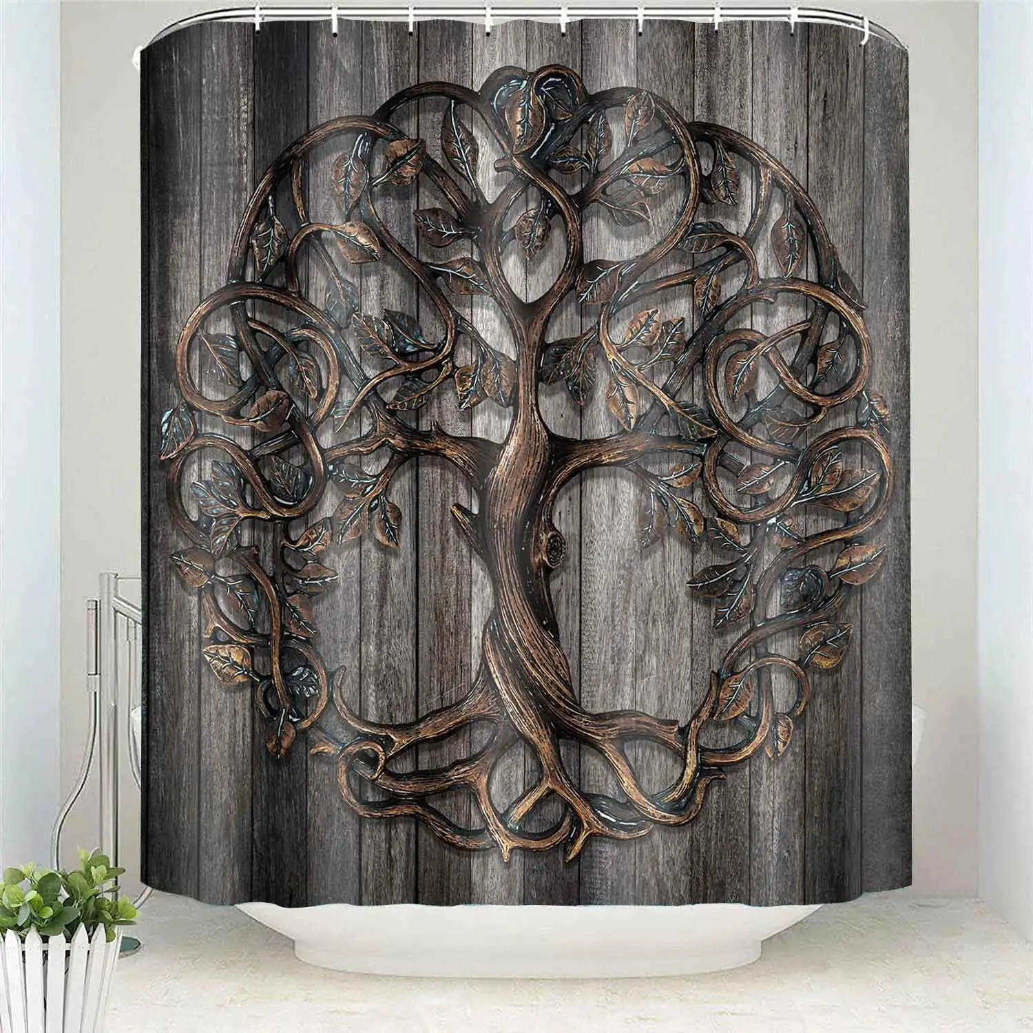 Дерево жизни Nordic Viking Country Tree Занавеска для душа Винтаж с 12 крючками Моющаяся декоративная занавеска для душа для ванной комнаты 
Дерево жизни Nordic Viking Country Tree Занавеска для душа Винтаж с 12 крючками Моющаяся декоративная занавеска для душа для ванной комнаты