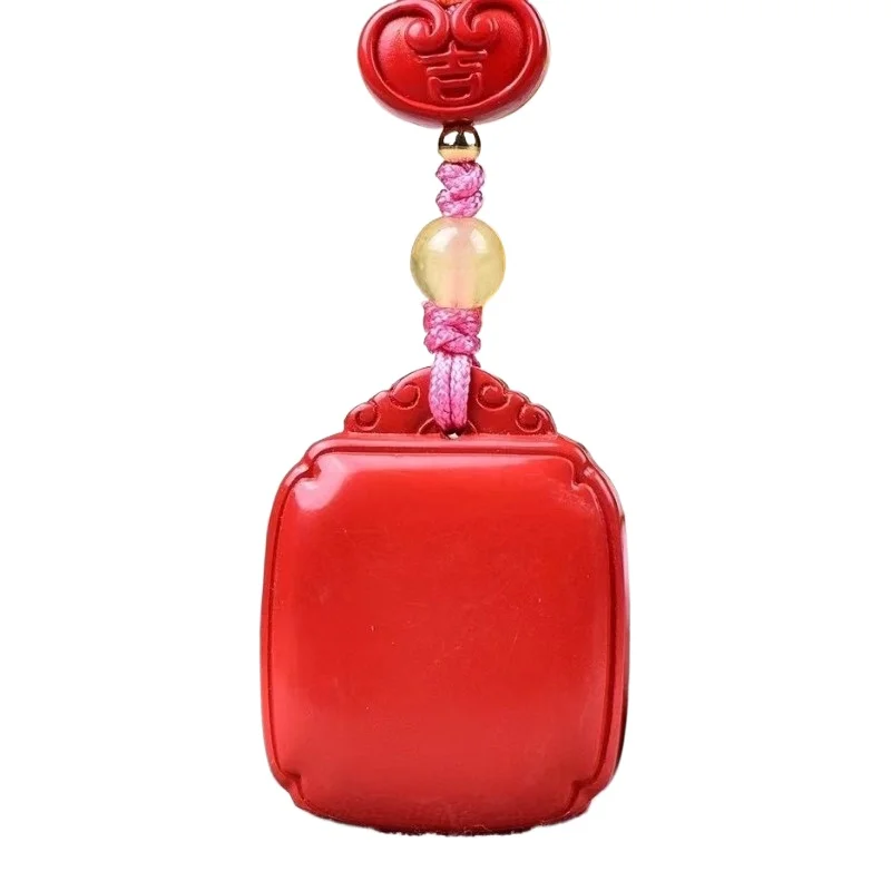 Red Sand Men's and Women's Pendants, Natal Year Workmanship Cinnabar Calming Pendant Necklace
Red Sand Men's and Women's Pendants, Natal Year Workmanship Cinnabar Calming Pendant Necklace