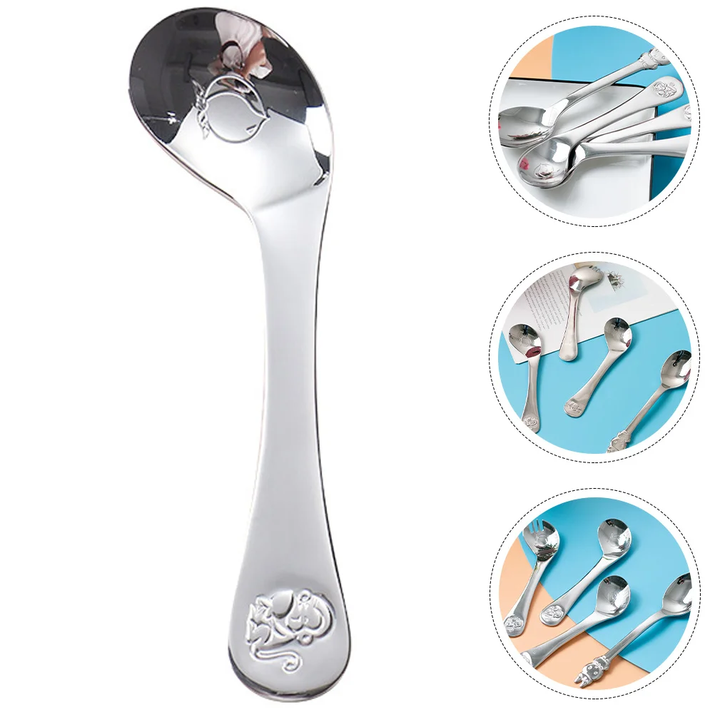 Baby Feeding Spoon Stainless Steel Children Self Feeding Training Utensil Cute Animal Pattern Compact Lightweight Baby
Baby Feeding Spoon Stainless Steel Children Self Feeding Training Utensil Cute Animal Pattern Compact Lightweight Baby