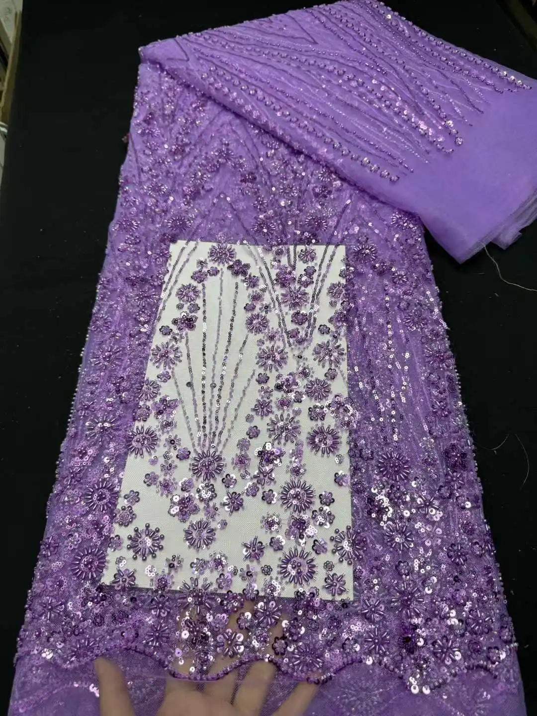 African Lace Fabrics 2026 High Quality Lace French Nigerian Sequins Beaded Tulle Lace Fabric Ladies For Party Dresses 5 Yards
African Lace Fabrics 2026 High Quality Lace French Nigerian Sequins Beaded Tulle Lace Fabric Ladies For Party Dresses 5 Yards