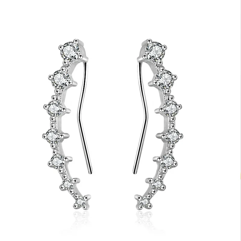 Luxury 925 Sterling Silver Earrings pretty cubic zirconia Ear Stud Fashion Womens High Quality Party Jewelry Gift Christmas
Luxury 925 Sterling Silver Earrings pretty cubic zirconia Ear Stud Fashion Womens High Quality Party Jewelry Gift Christmas