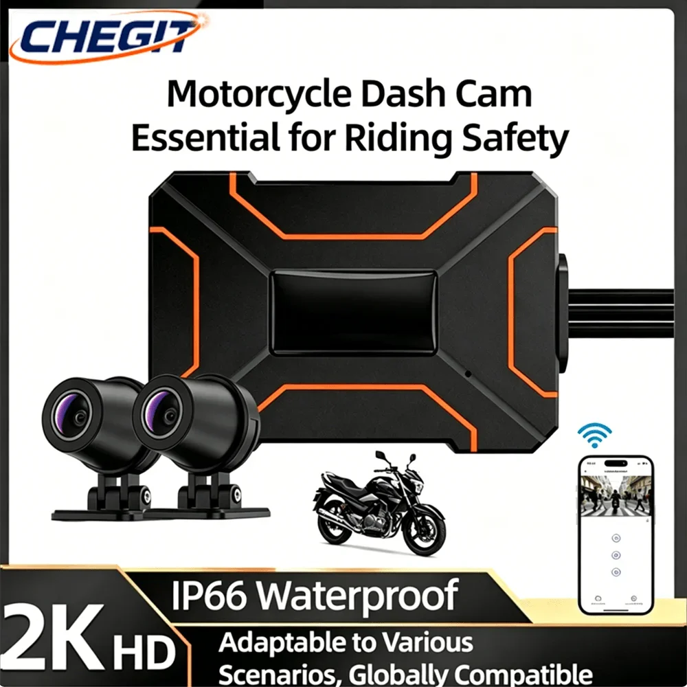 Motorcycle Dual 2K DVR 1080P Hidden Smart Connect Action Camera Recorder Front & Rearview WiFi Waterproof Motorcycle DashCam
Motorcycle Dual 2K DVR 1080P Hidden Smart Connect Action Camera Recorder Front & Rearview WiFi Waterproof Motorcycle DashCam