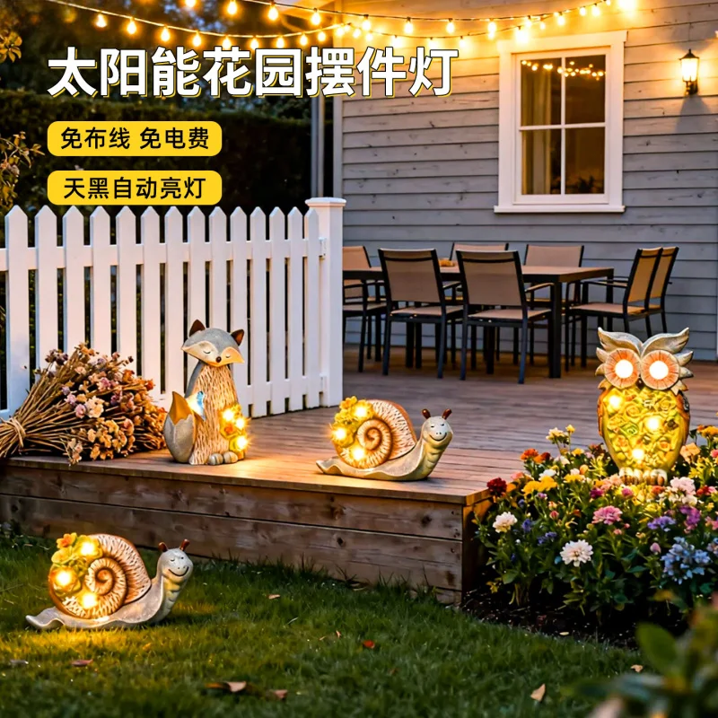 Solar-powered outdoor waterproof resin succulent artificial animal lawn lamp garden ornament with European and American certific
Solar-powered outdoor waterproof resin succulent artificial animal lawn lamp garden ornament with European and American certific