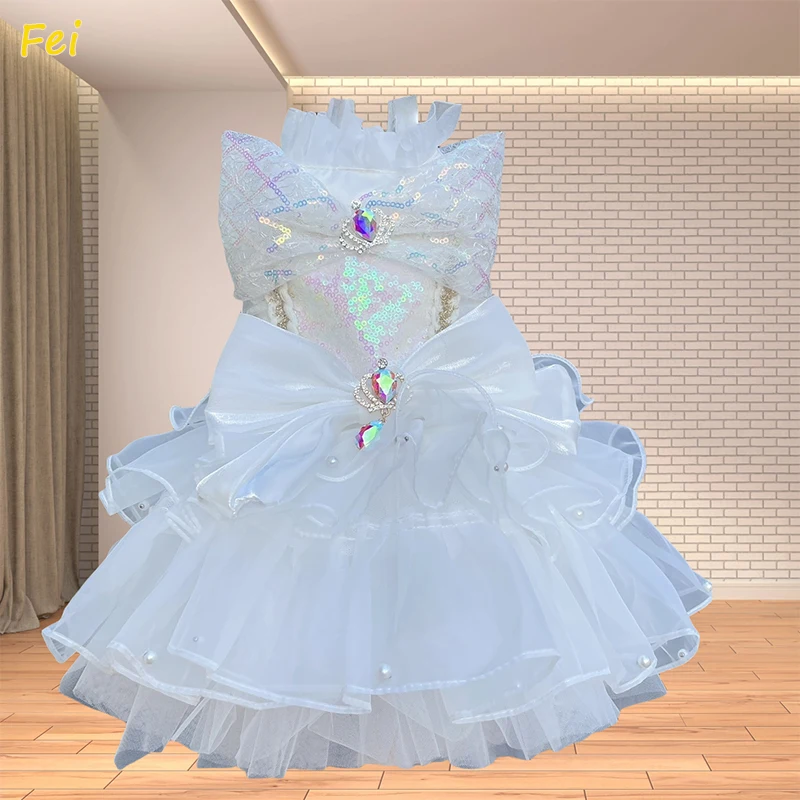 Luxury Pure White Lace Long Tail Princess Dress For Small Medium Dog Fashion Handade Pet Dog Clothes Puppy Dog Photography skirt
Luxury Pure White Lace Long Tail Princess Dress For Small Medium Dog Fashion Handade Pet Dog Clothes Puppy Dog Photography skirt