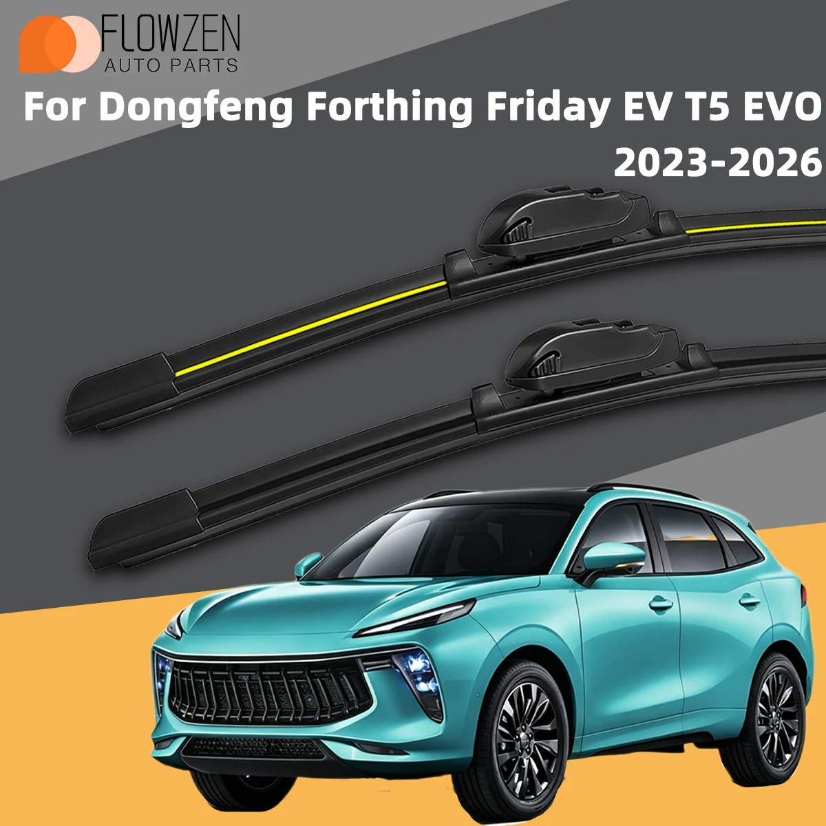 2PCS Front Wiper Blades Fit For Dongfeng Forthing Friday EV T5 EVO 2023-2026 Car Premium Quiet Streak-Free Long Lasting Parts
2PCS Front Wiper Blades Fit For Dongfeng Forthing Friday EV T5 EVO 2023-2026 Car Premium Quiet Streak-Free Long Lasting Parts