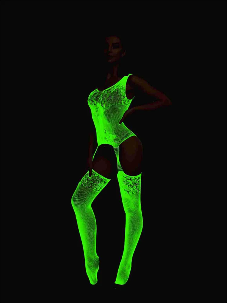 Glow in the Dark Fishnet Socks Women'S Sexy Luminous Lingerie Mesh Sexy Lingerie Bodysuits Catsuit
Glow in the Dark Fishnet Socks Women'S Sexy Luminous Lingerie Mesh Sexy Lingerie Bodysuits Catsuit