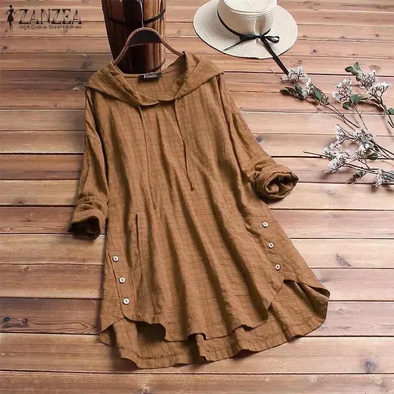 Women Blouse 2023 Autumn Plaid Checked Hoodies Long Sleeve Shirt Casual Cotton Tunic Tops Hooded Blusas Chemise Femme Top
Women Blouse 2023 Autumn Plaid Checked Hoodies Long Sleeve Shirt Casual Cotton Tunic Tops Hooded Blusas Chemise Femme Top