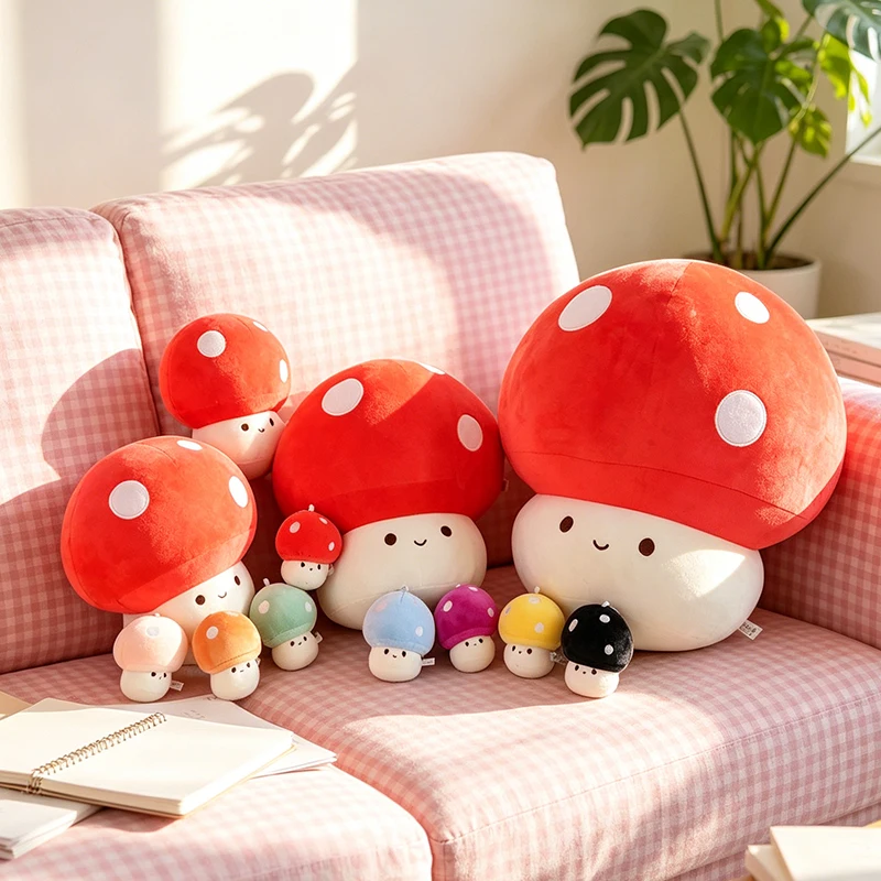 Cute Red Stuffed Mushroom Plush Toy Pillow 8 Colors Soft Doll Hugging Cushion Sweet Holiday Gift Boys Girls Kids Home Decoration
Cute Red Stuffed Mushroom Plush Toy Pillow 8 Colors Soft Doll Hugging Cushion Sweet Holiday Gift Boys Girls Kids Home Decoration