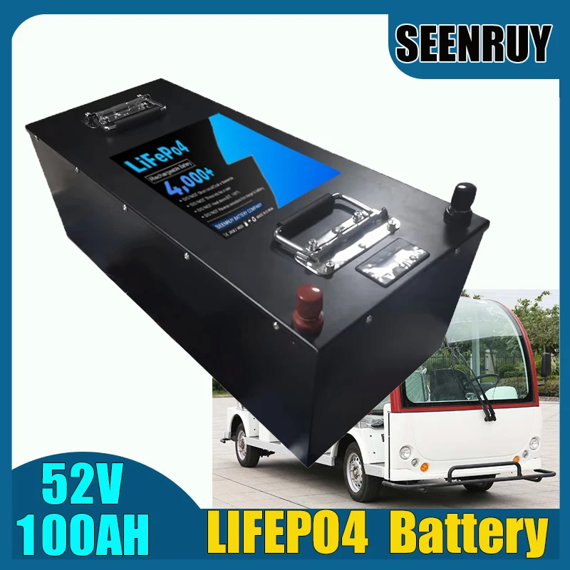 LI-IRON 52V 100AH Lifepo4 Battery Bluetooth with BMS 100A 120A 150A 200A 250A 300A For Golf Cart Sightseeing Vehicle Food Truck
LI-IRON 52V 100AH Lifepo4 Battery Bluetooth with BMS 100A 120A 150A 200A 250A 300A For Golf Cart Sightseeing Vehicle Food Truck