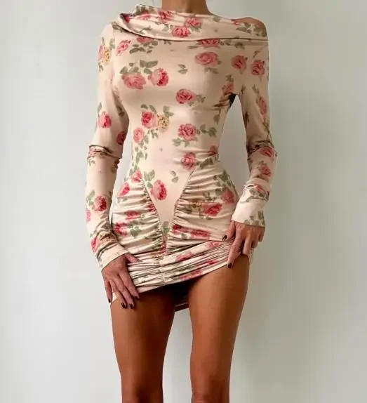 Women Dresses Autumn and Winter New Women's Fashion Long Sleeve Personalized Printed Pleated Wrap Sexy Spicy Girl Dress
Women Dresses Autumn and Winter New Women's Fashion Long Sleeve Personalized Printed Pleated Wrap Sexy Spicy Girl Dress