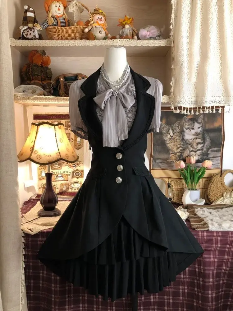 French Vintage Suits Women Slim Y2k Crop Top Blouse + Mini Vest Dress Office Lady American Retro Suits Elegant Outfits Party
French Vintage Suits Women Slim Y2k Crop Top Blouse + Mini Vest Dress Office Lady American Retro Suits Elegant Outfits Party