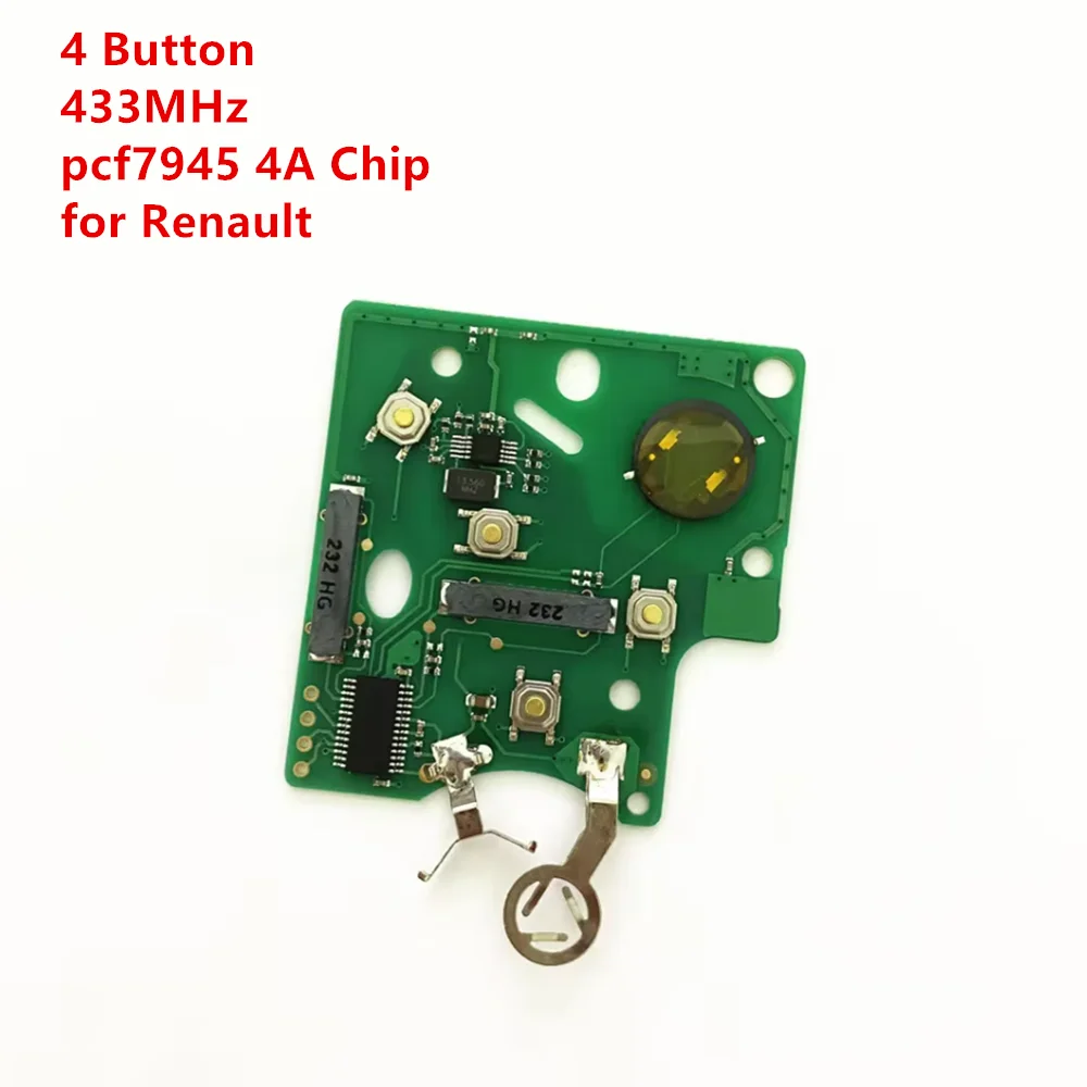 1 шт., 4 кнопки Clio4, бесключевая печатная плата Go, громкая связь, смарт-карта, пульт дистанционного управления, 433 МГц, Pcf7945, 4A, чип для Renault Clio IV 4, Captur Key
1 шт., 4 кнопки Clio4, бесключевая печатная плата Go, громкая связь, смарт-карта, пульт дистанционного управления, 433 МГц, Pcf7945, 4A, чип для Renault Clio IV 4, Captur Key