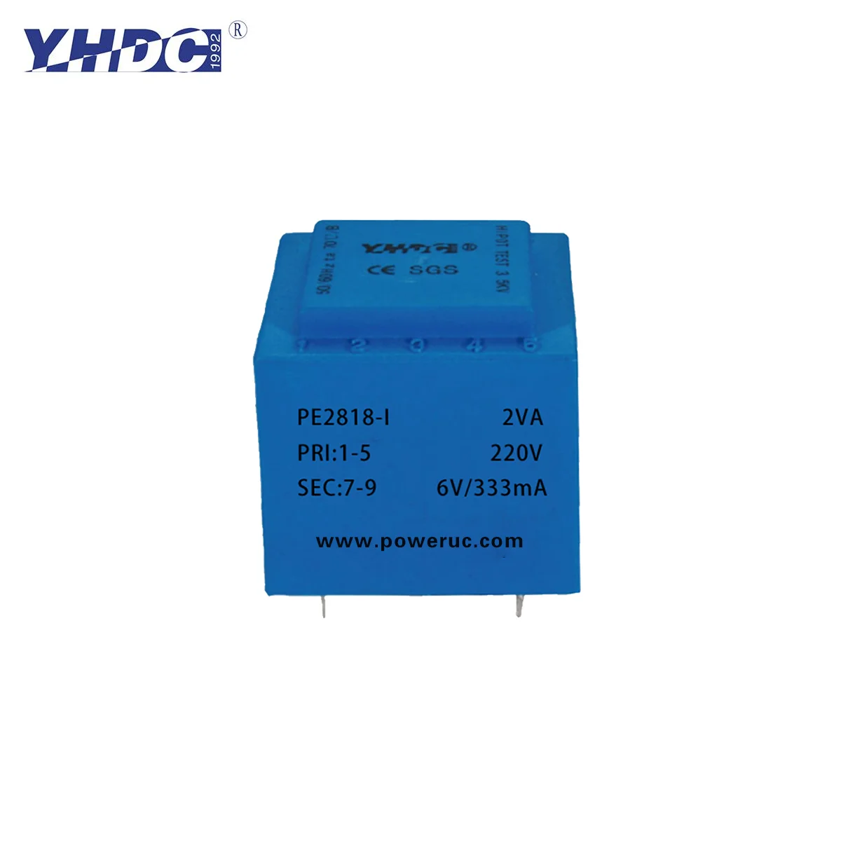 YHDC PE2818-I 2VA 230V-380V / 6V/7.5V/9V/12V/15V/18V/24V Encapsulated For PCB Mounted Isolation Transformer
YHDC PE2818-I 2VA 230V-380V / 6V/7.5V/9V/12V/15V/18V/24V Encapsulated For PCB Mounted Isolation Transformer
