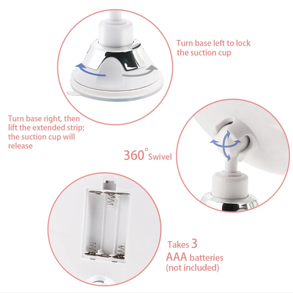 8 Inch 10X Magnified LED Makeup Mirror Round Portable Vanity Mirror for Smooth Surface Suction Base
8 Inch 10X Magnified LED Makeup Mirror Round Portable Vanity Mirror for Smooth Surface Suction Base