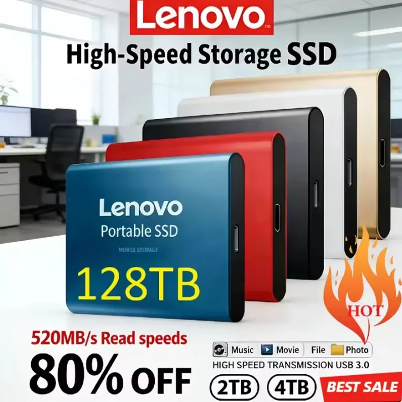 Внешний твердотельный накопитель Lenovo 1 ТБ, высокоскоростной жесткий диск 2 ТБ, портативный SSD USB 3.1 256 ТБ, 128 ТБ для ПК/ноутбука/Mac/телефона
Внешний твердотельный накопитель Lenovo 1 ТБ, высокоскоростной жесткий диск 2 ТБ, портативный SSD USB 3.1 256 ТБ, 128 ТБ для ПК/ноутбука/Mac/телефона